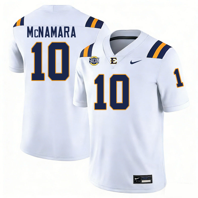 East Tennessee State Buccaneers #10 Jake McNamara College Football Jerseys,Uniforms-White